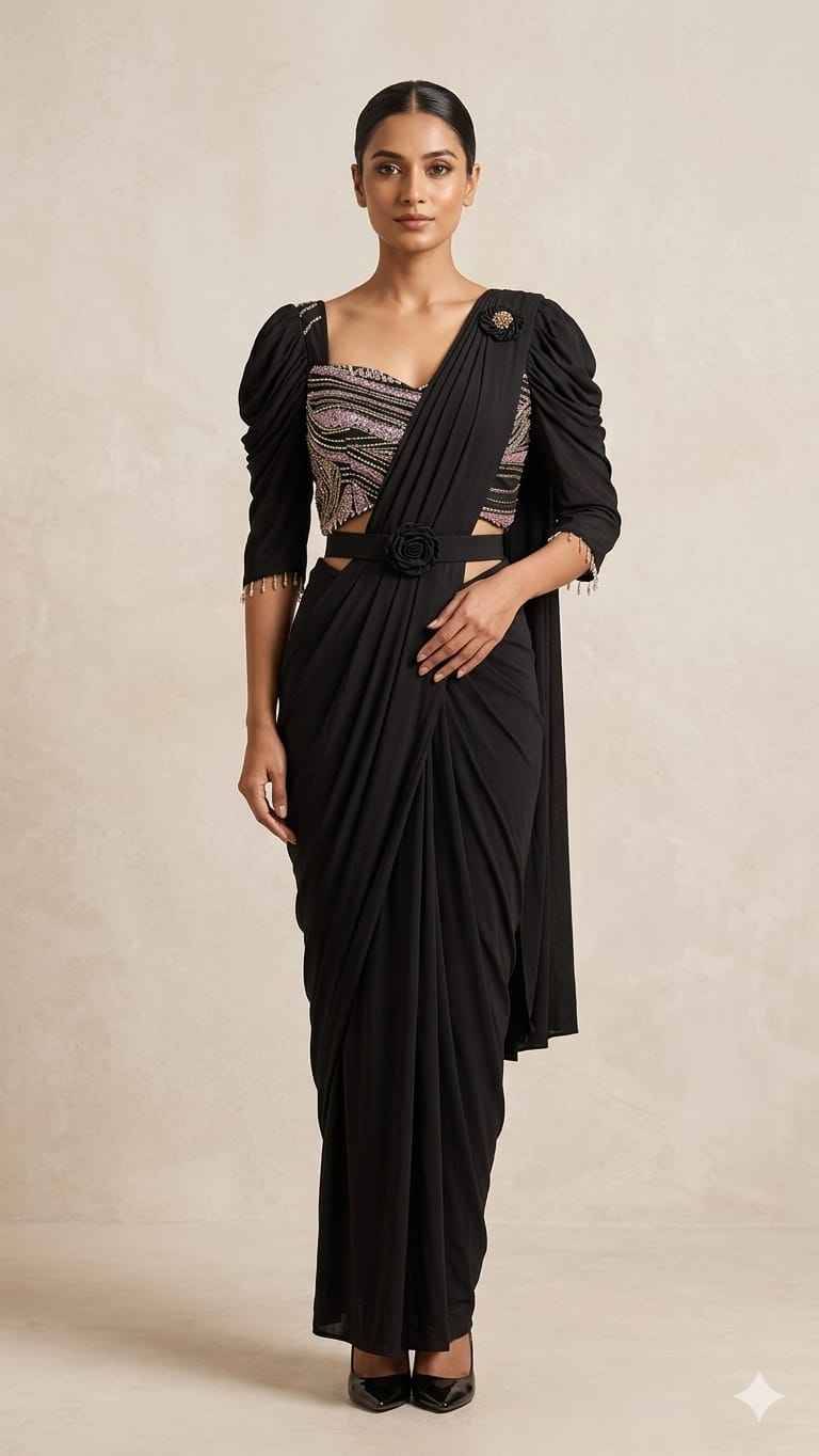 T404 By Amoha Trendz Indian Traditional Wear Collection Beautiful Stylish Fancy Colorful Party Wear & Occasional Wear Fancy Sarees At Wholesale Price